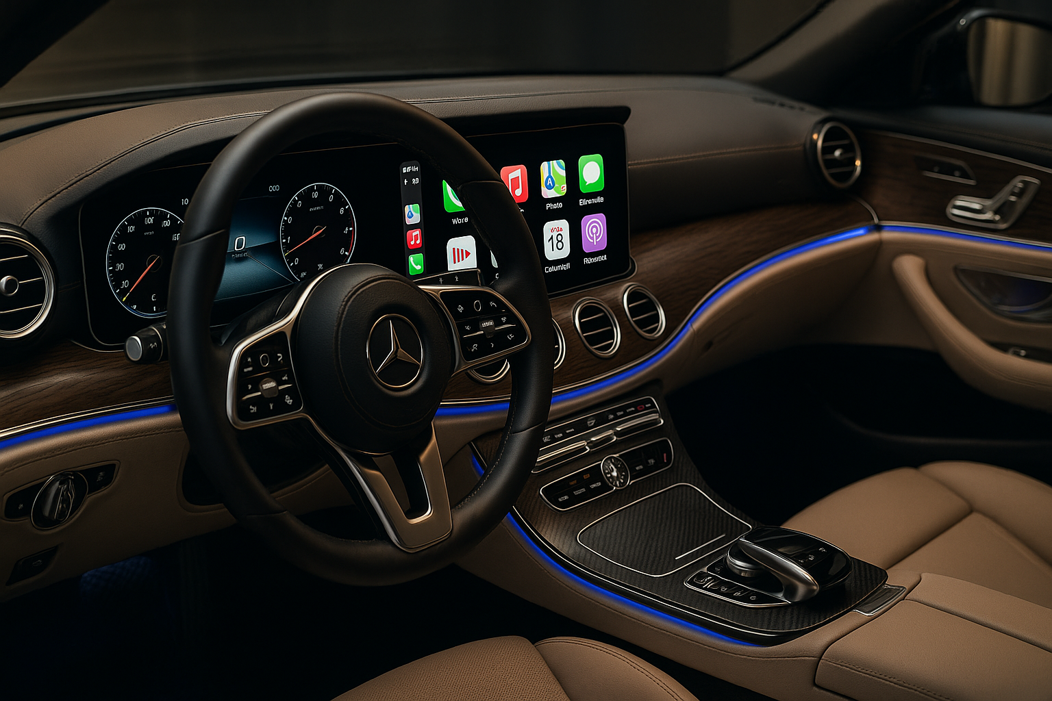 apple carplay in luxury car